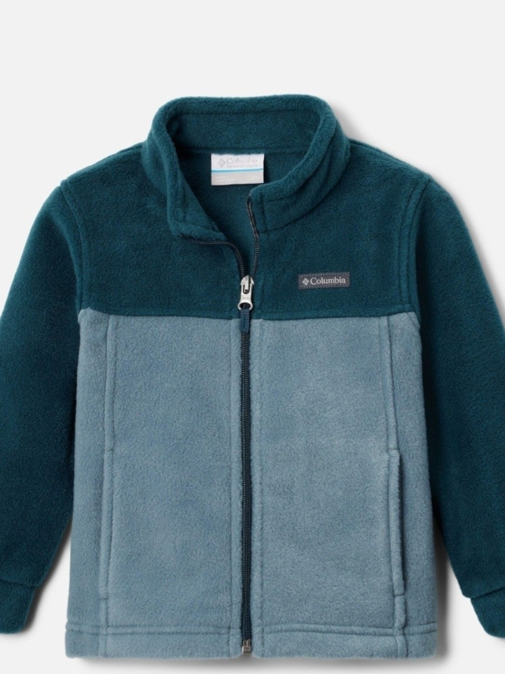 Columbia Kids Two-Tone Teal Blue Fleece Jacket